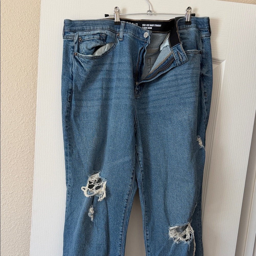 Torrid Light Blue Ripped Boyfriend Jeans